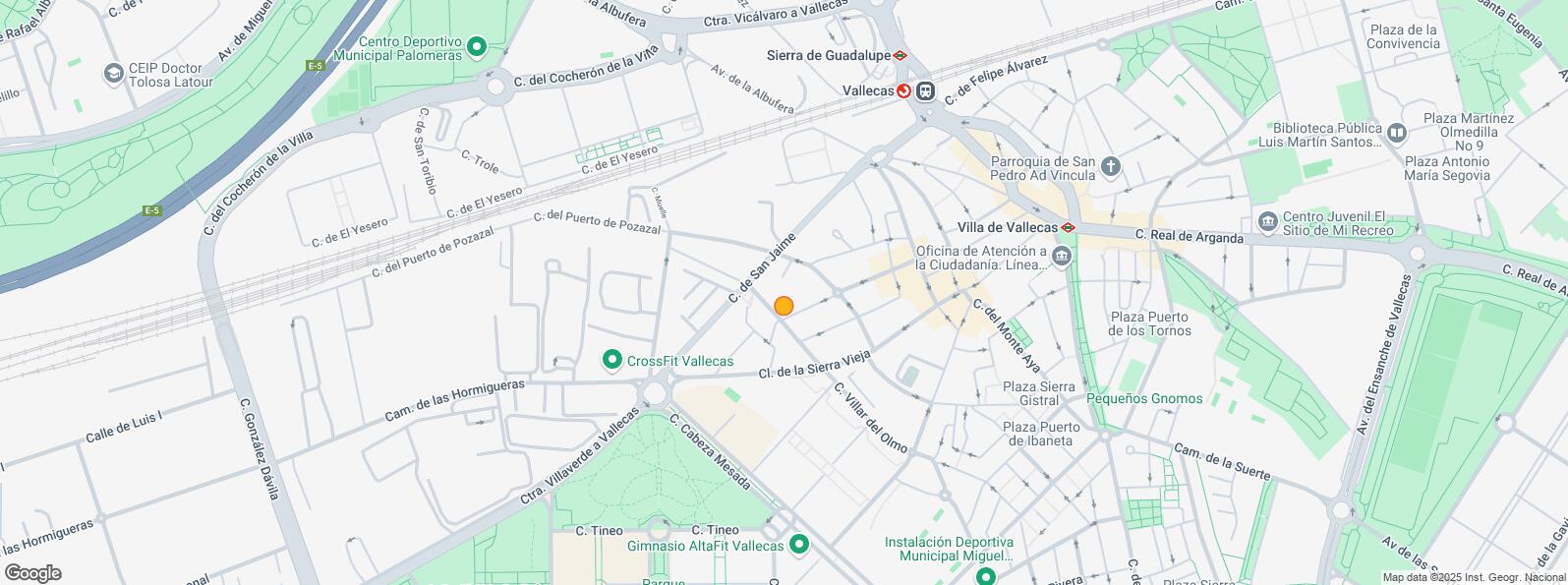 Location Map for Calle San Jaime, Villa de Vallecas, Madrid, 28031