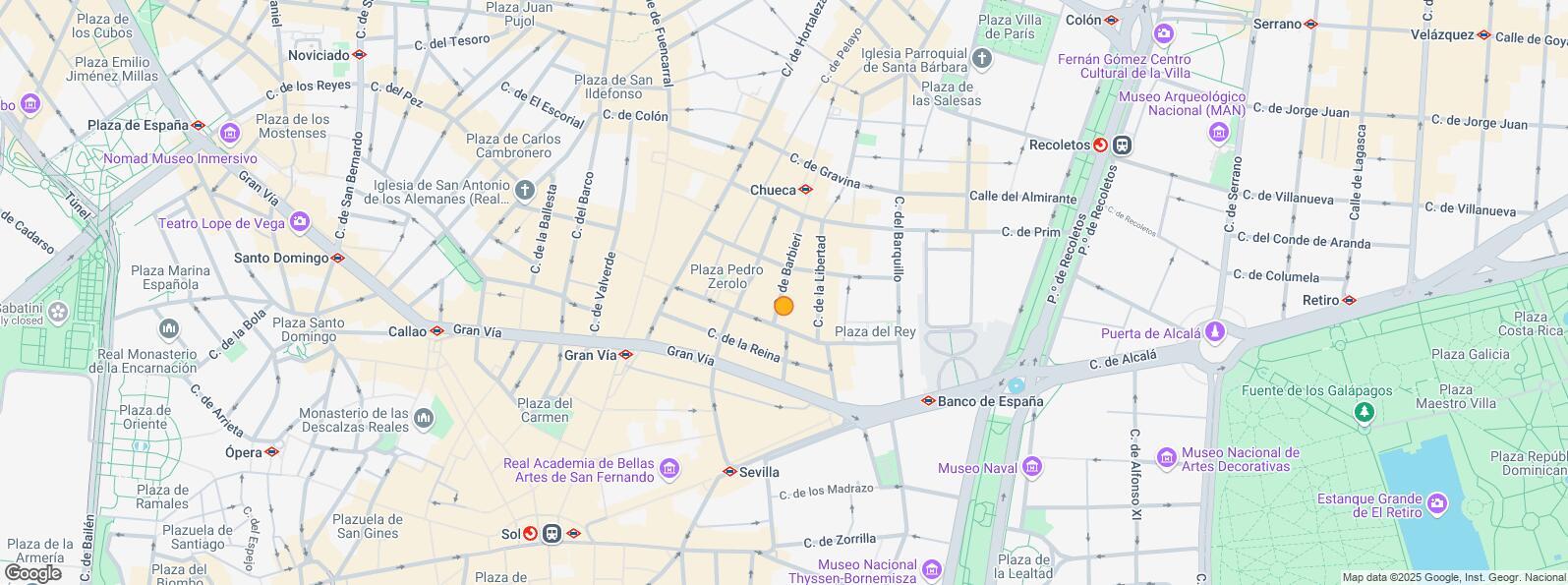 Location Map for Zona Chueca, Centro, Madrid, 28004