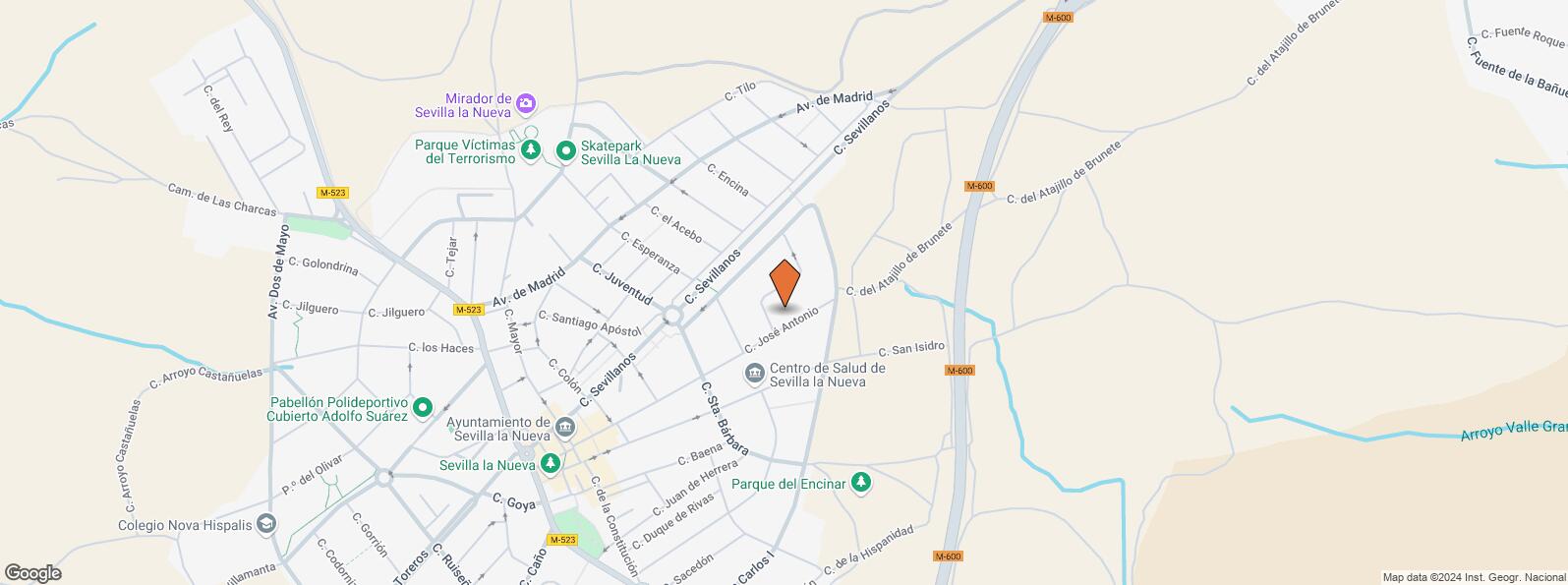 Location Map for Calle José Antonio, 55, Sevilla la Nueva, Madrid, 28609