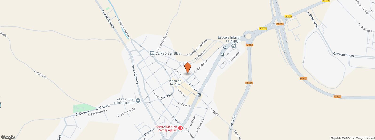 Location Map for Calle San Roque, 13, Ajalvir, Madrid, 28864