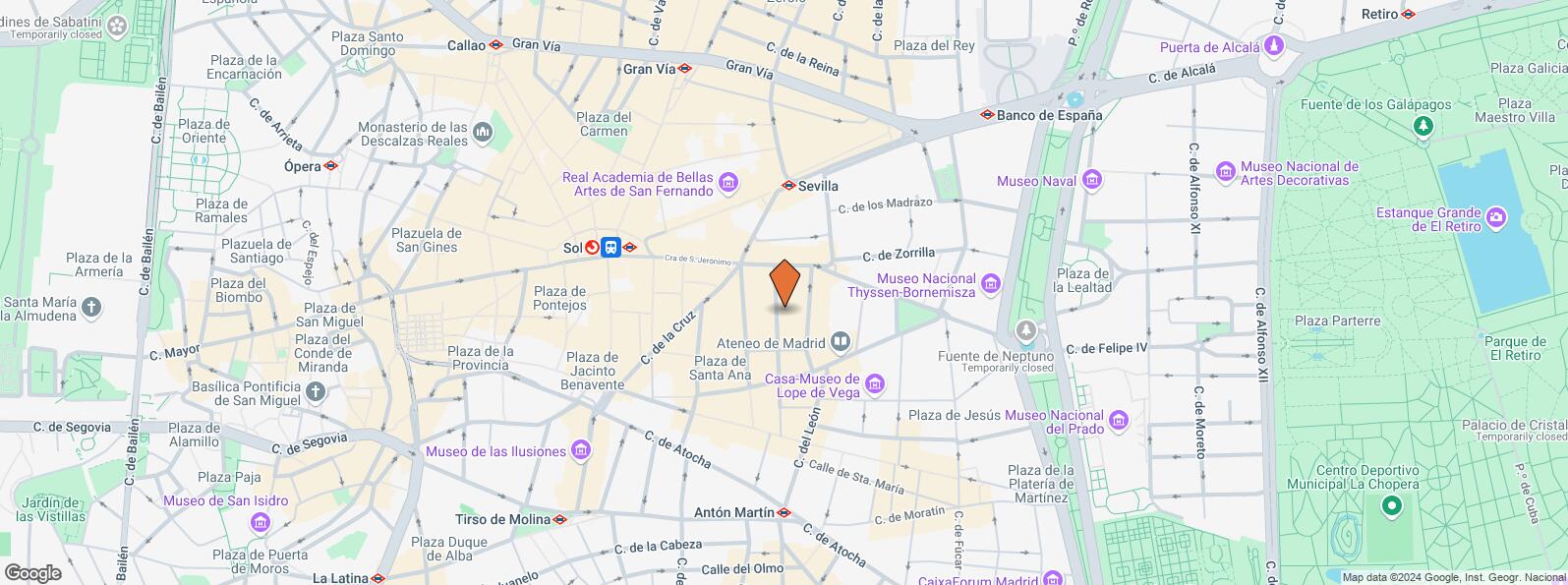 Mapa de Calle Echegaray, 9, Centro, Madrid, 28014