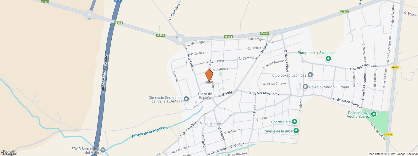 Location Map for Calle Cataluña, 12, Serranillos del Valle, Madrid, 28979