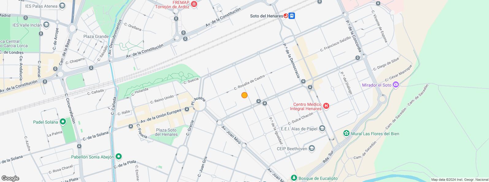 Location Map for Zona Soto de Henares, Torrejón de Ardoz, Madrid, 28850