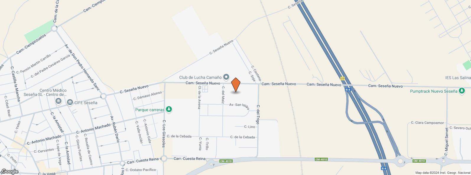 Location Map for Polígono Industrial San Isidro, Seseña, Toledo, 45223