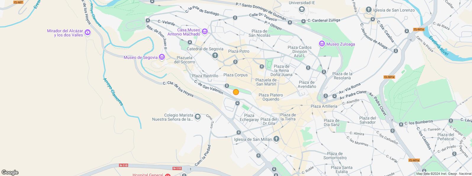 Location Map for Paseo Ezequiel González, Segovia, 40002