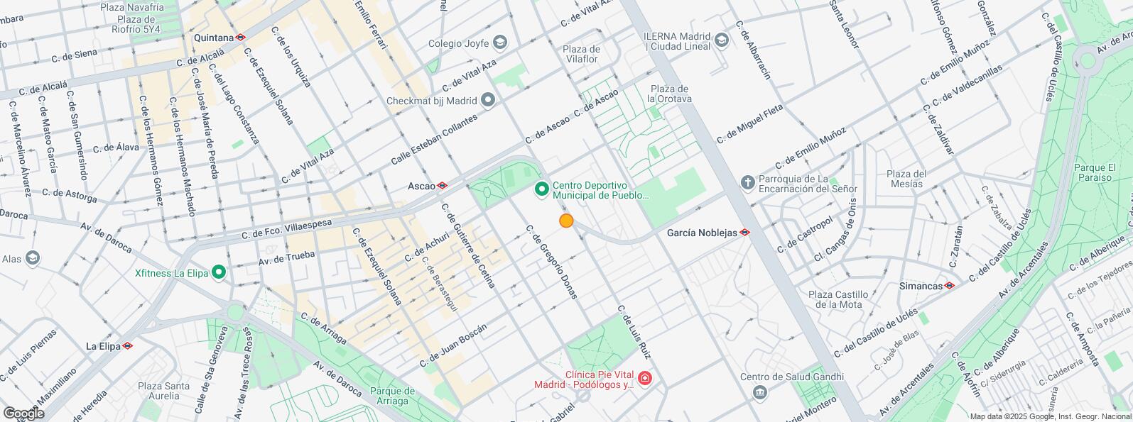 Location Map for Calle Gregorio Donas, Ciudad Lineal, Madrid, 28017