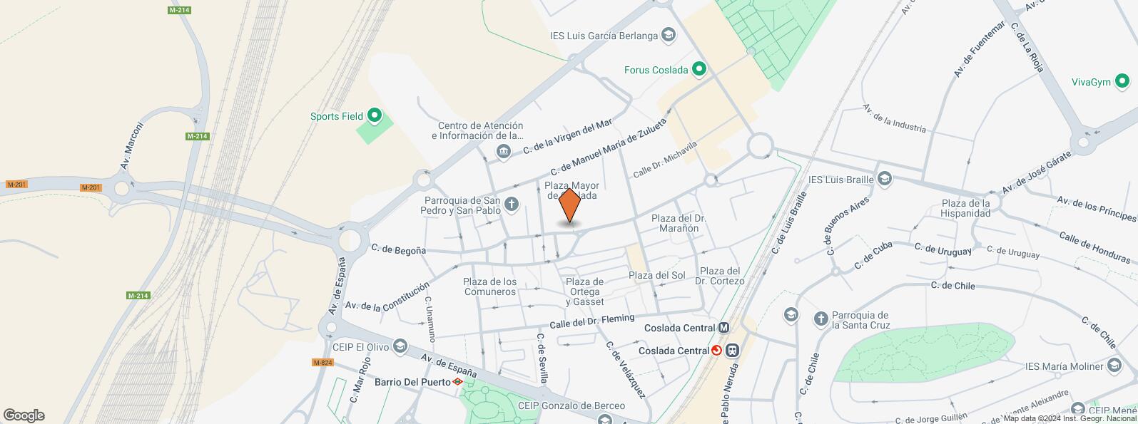 Location Map for Calle Begoña, 2, Coslada, Madrid, 28821