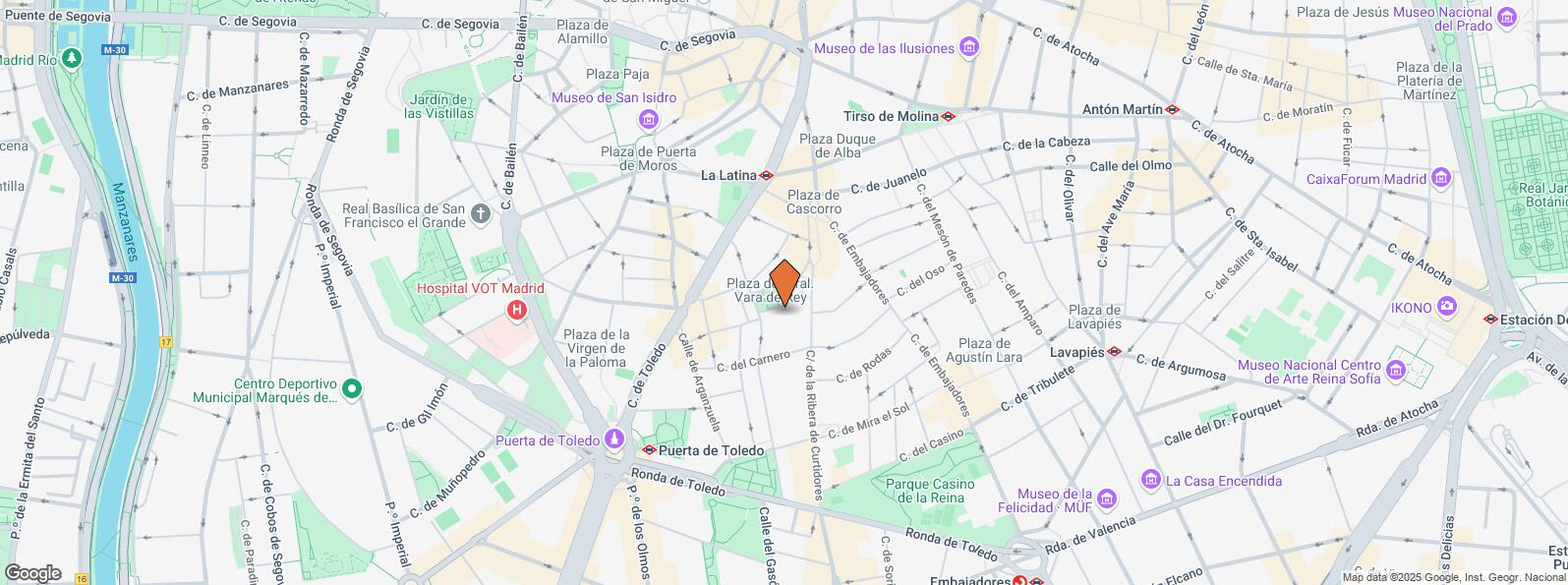 Location Map for Plaza General Vara de Rey, 3, Centro, Madrid, 28005