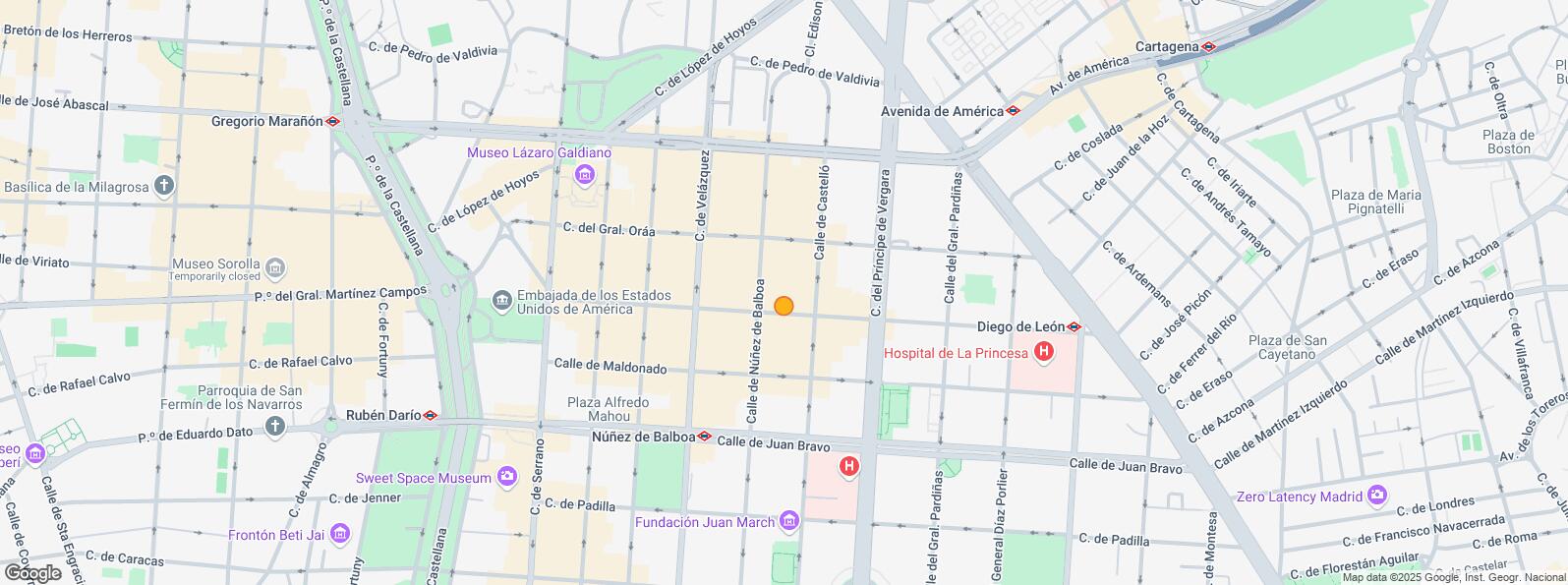 Mapa de Calle Castelló, Salamanca, Madrid, 28006