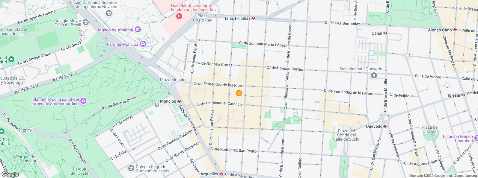 Mapa de Zona Arguelles, Chamberí, Madrid, 28015