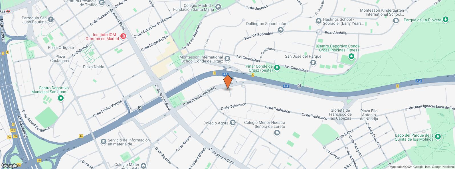 Mapa de Edificio Connecta, Calle Josefa Valcárcel, 24, San Blas - Canillejas, Madrid, 28027