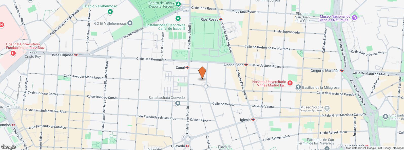 Location Map for Calle General Álvarez de Castro, 37, Chamberí, Madrid, 28010