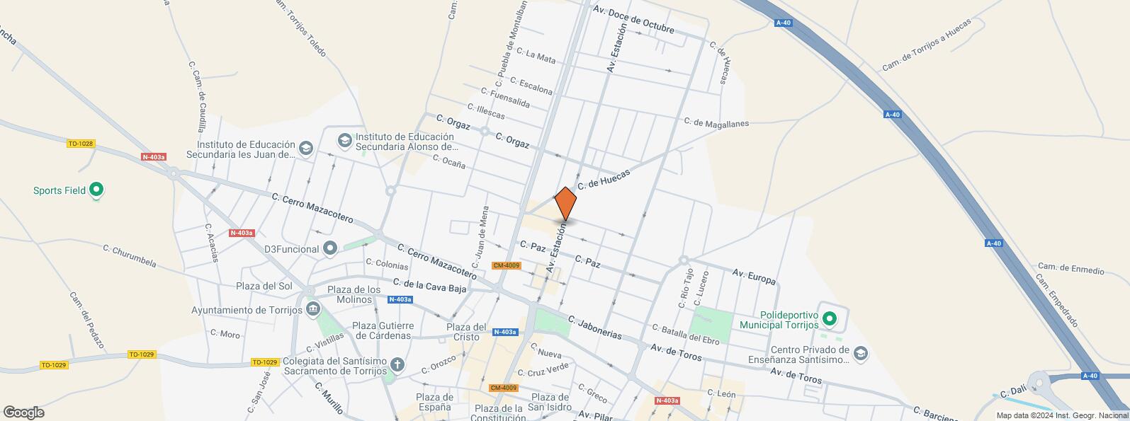 Location Map for Avenida Estación, 68, Torrijos, Toledo, 45500