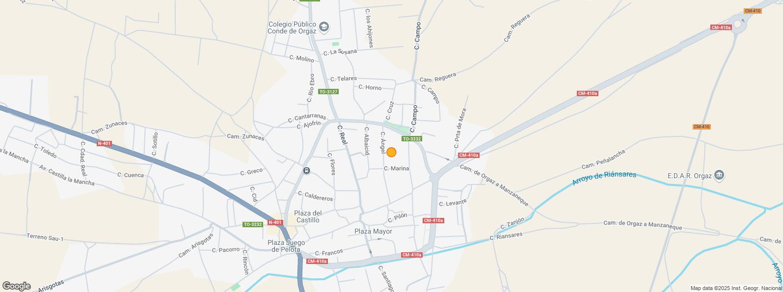 Location Map for Centro urbano, Orgaz, Toledo, 45450