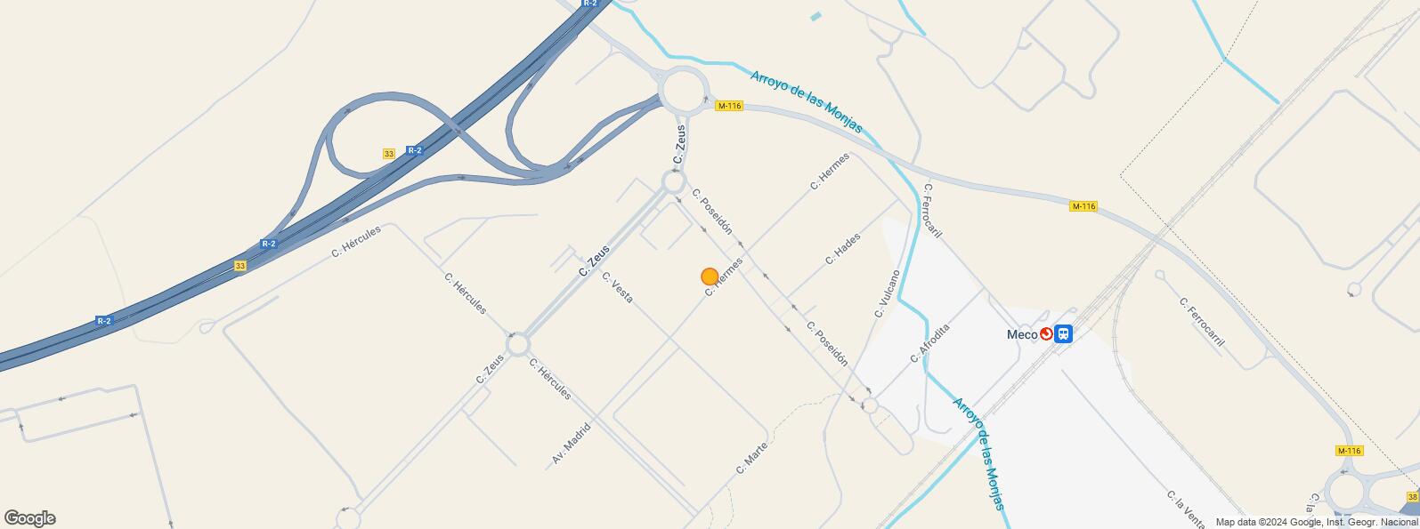 Mapa de Polígono industrial Meco R2, Meco, Madrid, 28880