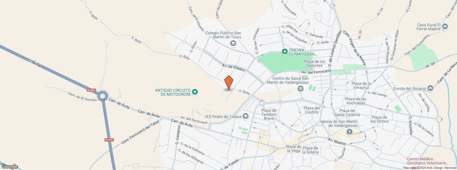 Location Map for Calle Begonia, s/n, San Martín de Valdeiglesias, Madrid, 28680