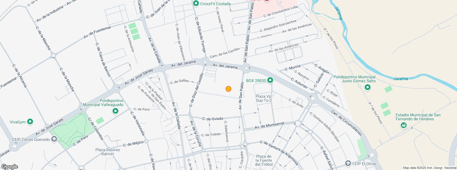 Location Map for Zona comercial, Coslada, Madrid, 28820