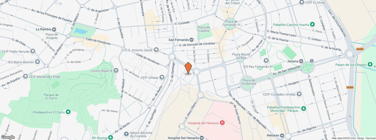 Location Map for Calle José Hierro, 3, Coslada, Madrid, 28820