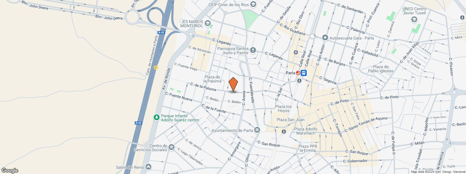 Mapa de Calle Paloma, 33, Parla, Madrid, 28980