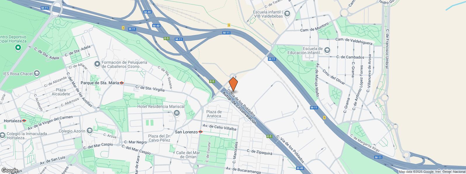 Location Map for Edificio Helios, Spaces Campo Naciones, Hortaleza, Madrid, 28033