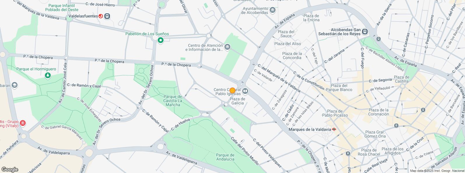 Location Map for Paseo Chopera, Alcobendas, Madrid, 28100