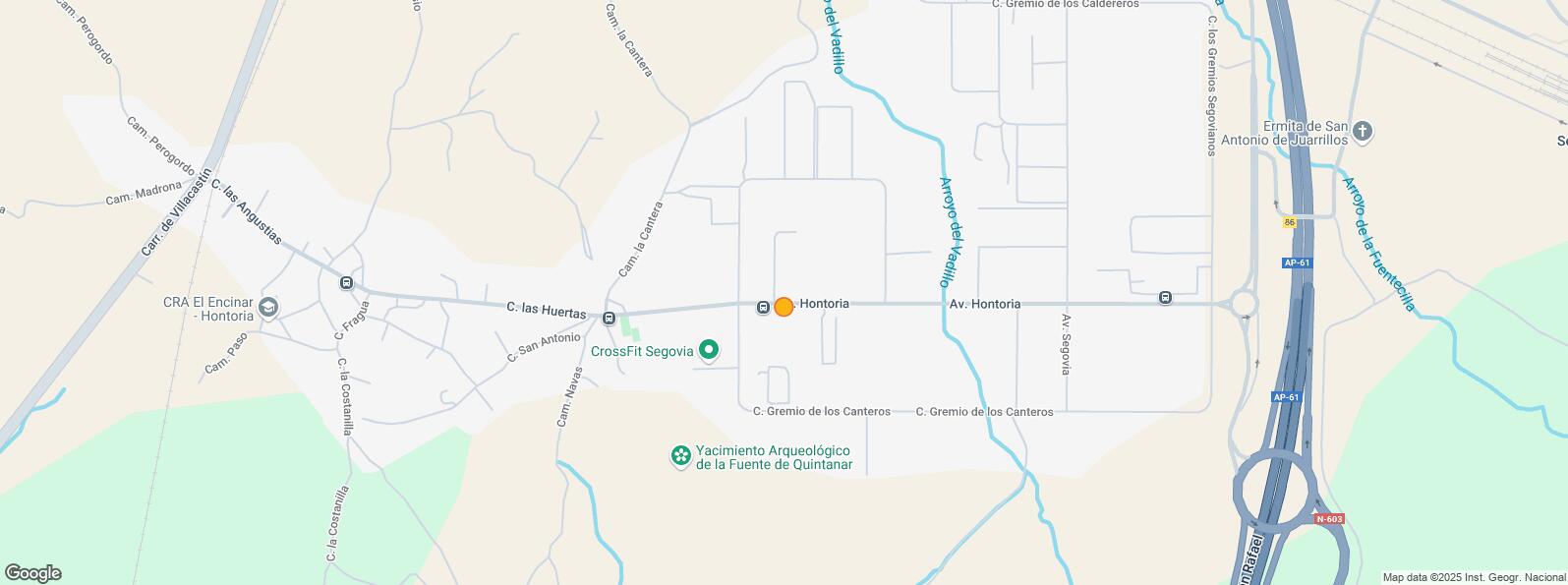 Location Map for Polígono Industrial Hontoria, Segovia, 40195