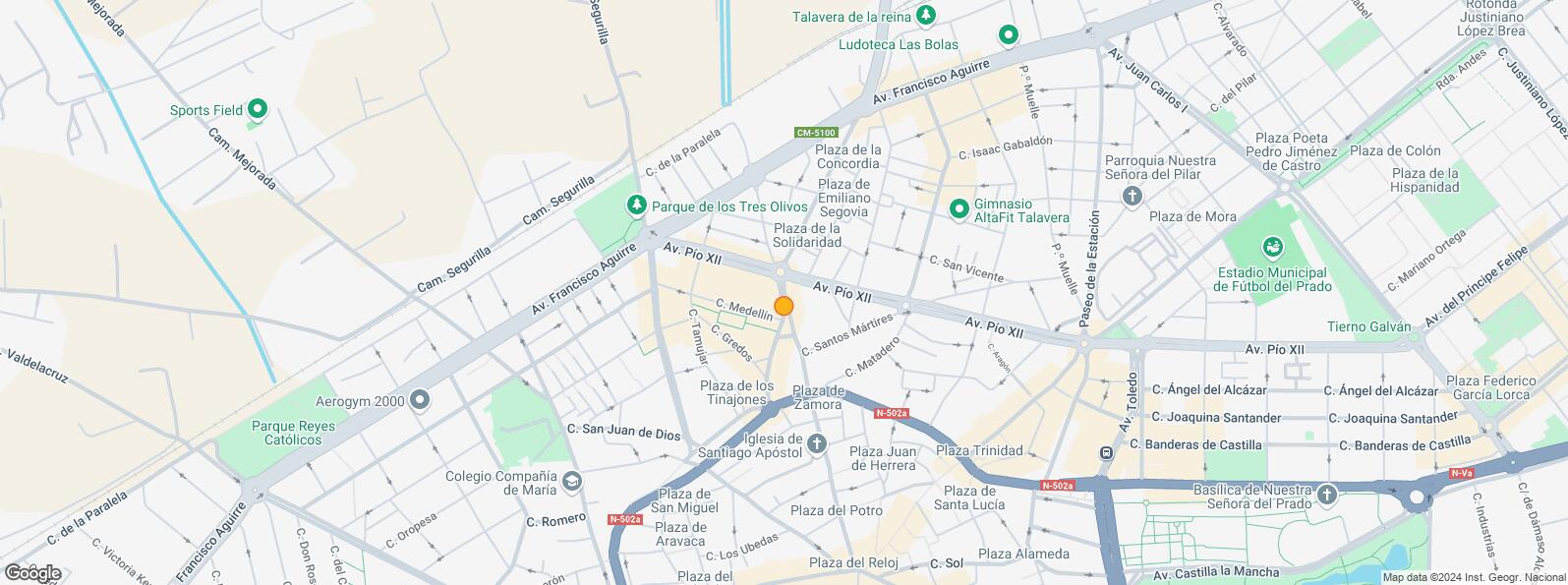 Location Map for Calle Santos Mártires, Talavera de la Reina, Toledo, 45600