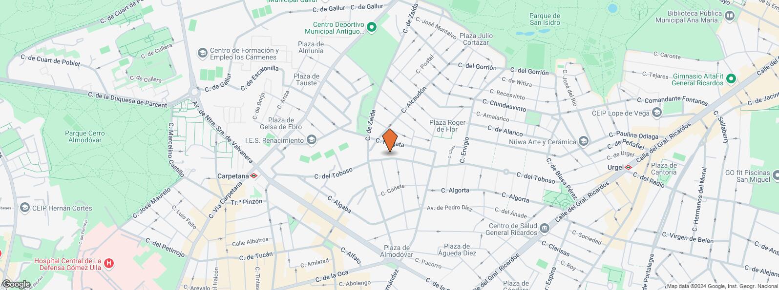 Mapa de Calle Toboso, 122, Carabanchel, Madrid, 28019