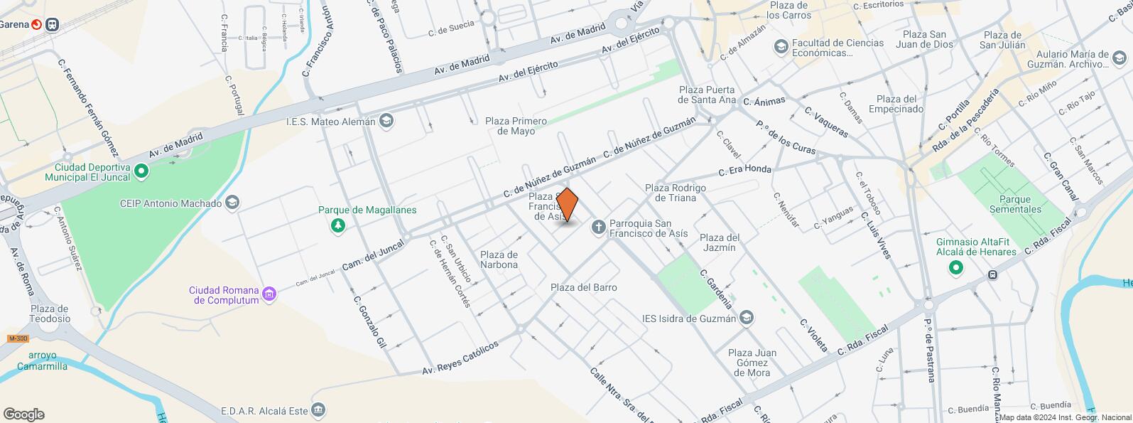 Location Map for Plaza San Francisco Asís, 6, Alcalá de Henares, Madrid, 28802