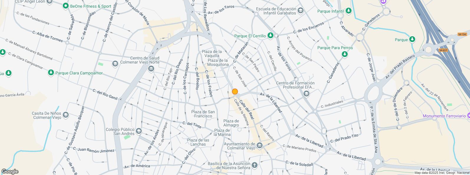 Location Map for Calle Real, Colmenar Viejo, Madrid, 28770