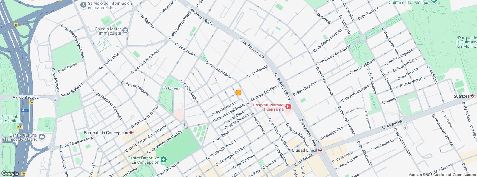 Mapa de Barrio Concepción, Ciudad Lineal, Madrid, 28027