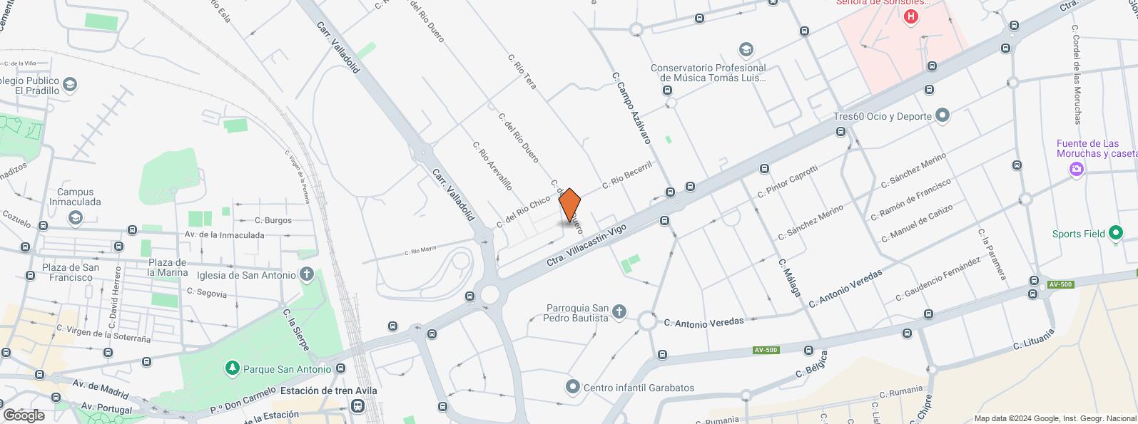 Location Map for Calle Río Duero, 1, Ávila, 05004