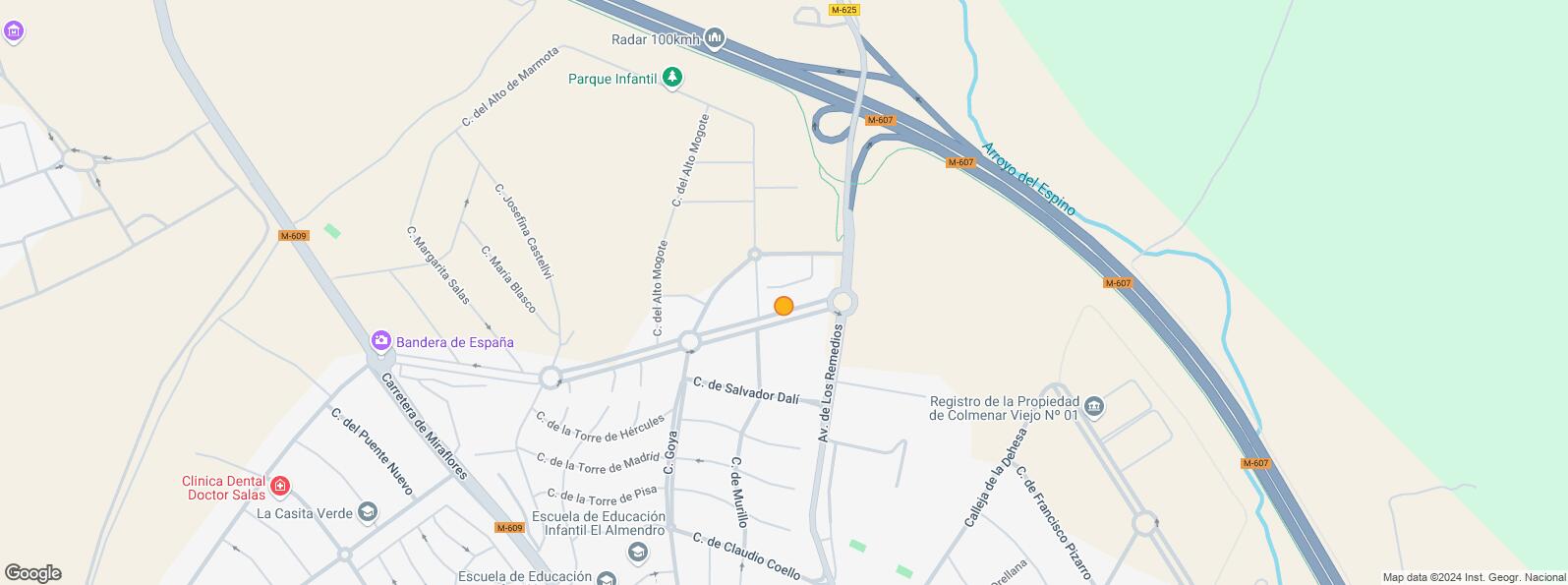 Mapa de Zona Evangelina Nogales de la Morena, Colmenar Viejo, Madrid, 28770