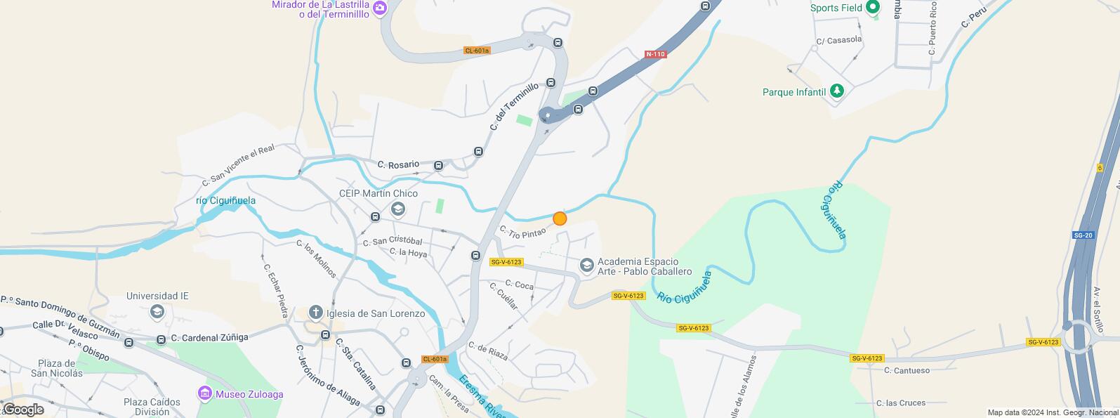 Location Map for Carretera Trescasas, Segovia, 04003