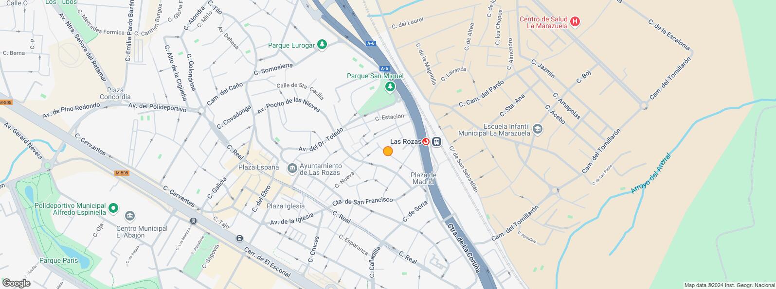Location Map for Zona Estación, Las Rozas de Madrid, Madrid, 28230