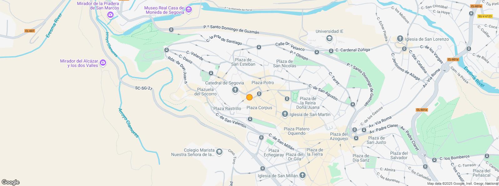 Location Map for Casco Histórico, Segovia, 40196