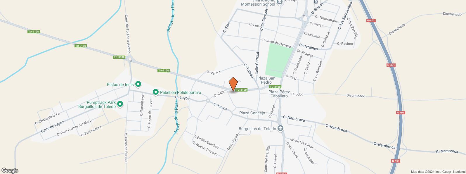 Location Map for Callejón Barranca, 12, Burguillos de Toledo, Toledo, 45112