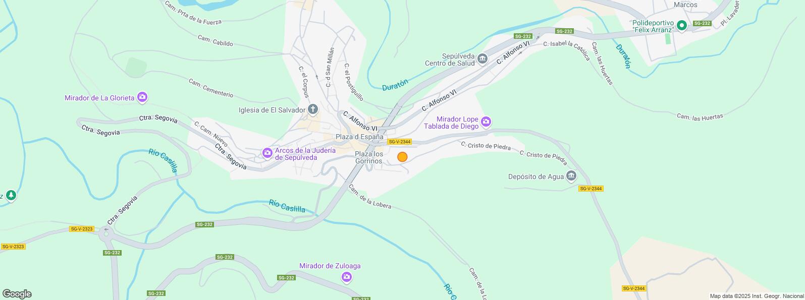 Mapa de Zona centro, Sepúlveda, Segovia, 40300