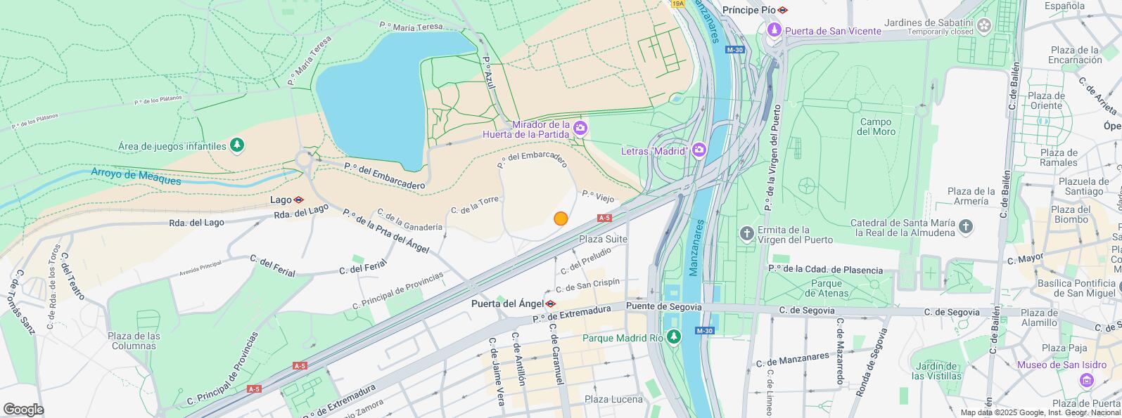 Location Map for Zona Puerta del Ángel, La Latina, Madrid, 28011