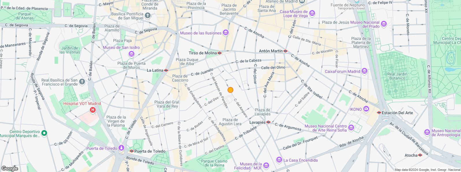 Location Map for Calle Amparo, Centro, Madrid, 28012