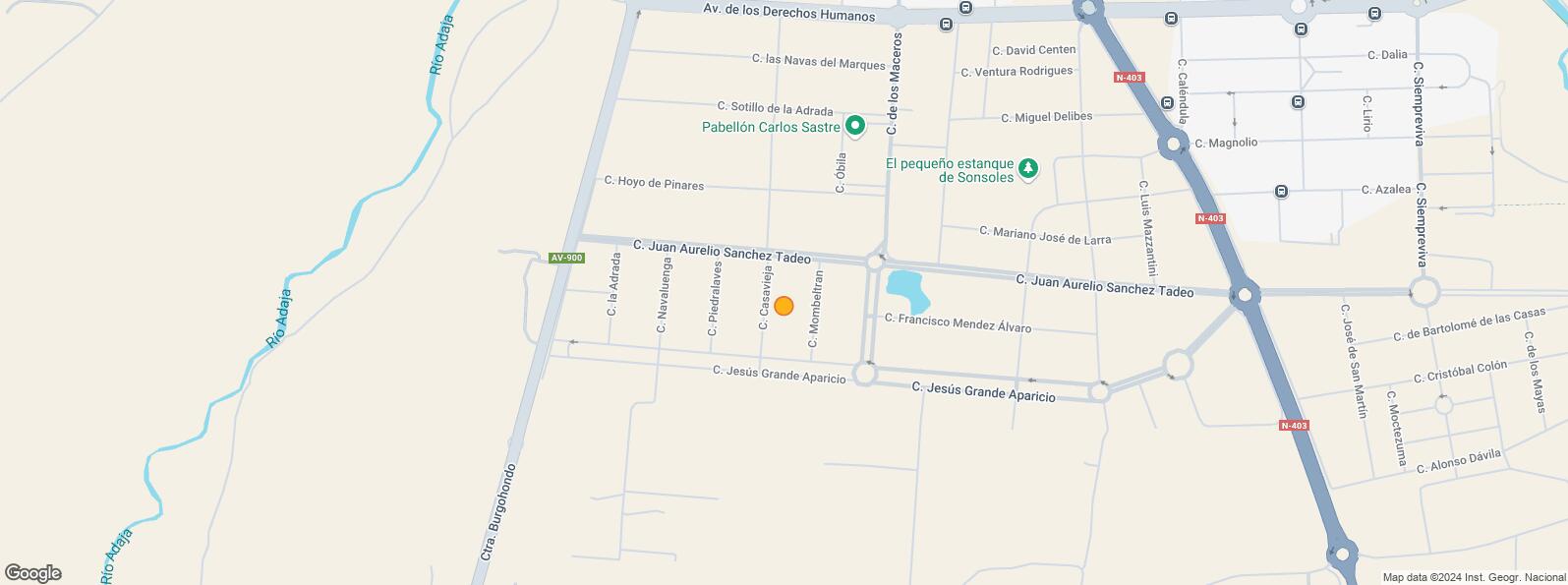 Location Map for Calle Mombeltrán, Ávila, 05002