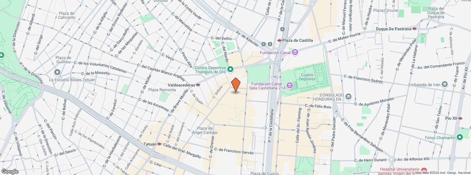 Location Map for Calle José Castán Tobeñas, 1, Tetuán, Madrid, 28020