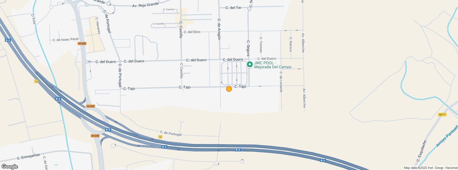 Location Map for Polígono Industrial Las Acacias, Mejorada del Campo, Madrid, 28840