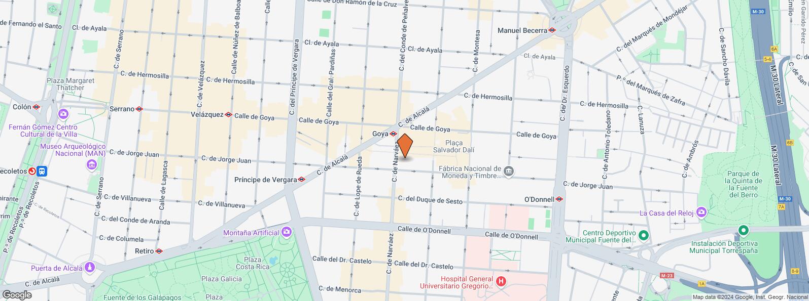 Mapa de Avenida Felipe II, 14, Salamanca, Madrid, 28009