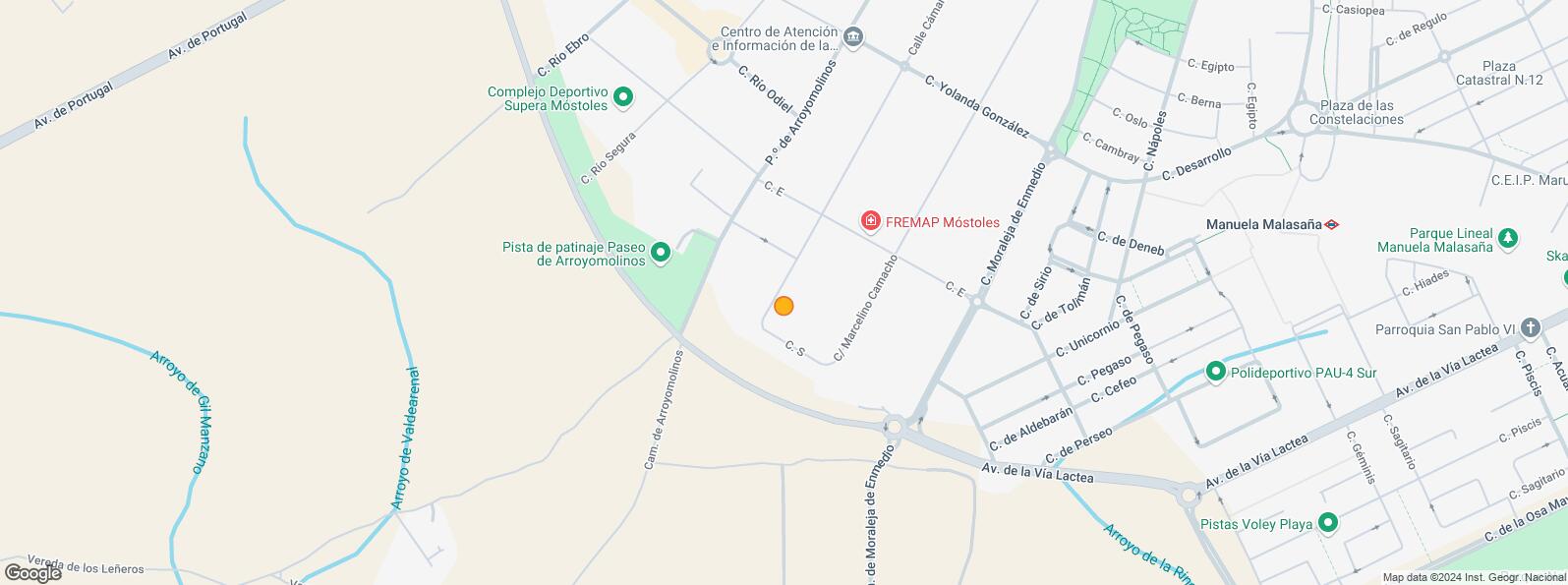 Location Map for Zona industrial Sur Occidental, Móstoles, Madrid, 28938