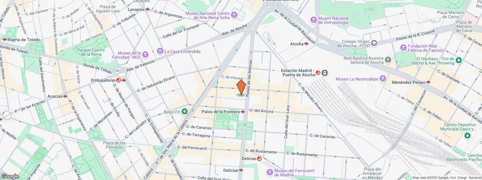 Mapa de Calle Pedro Unanue, 15, Arganzuela, Madrid, 28045