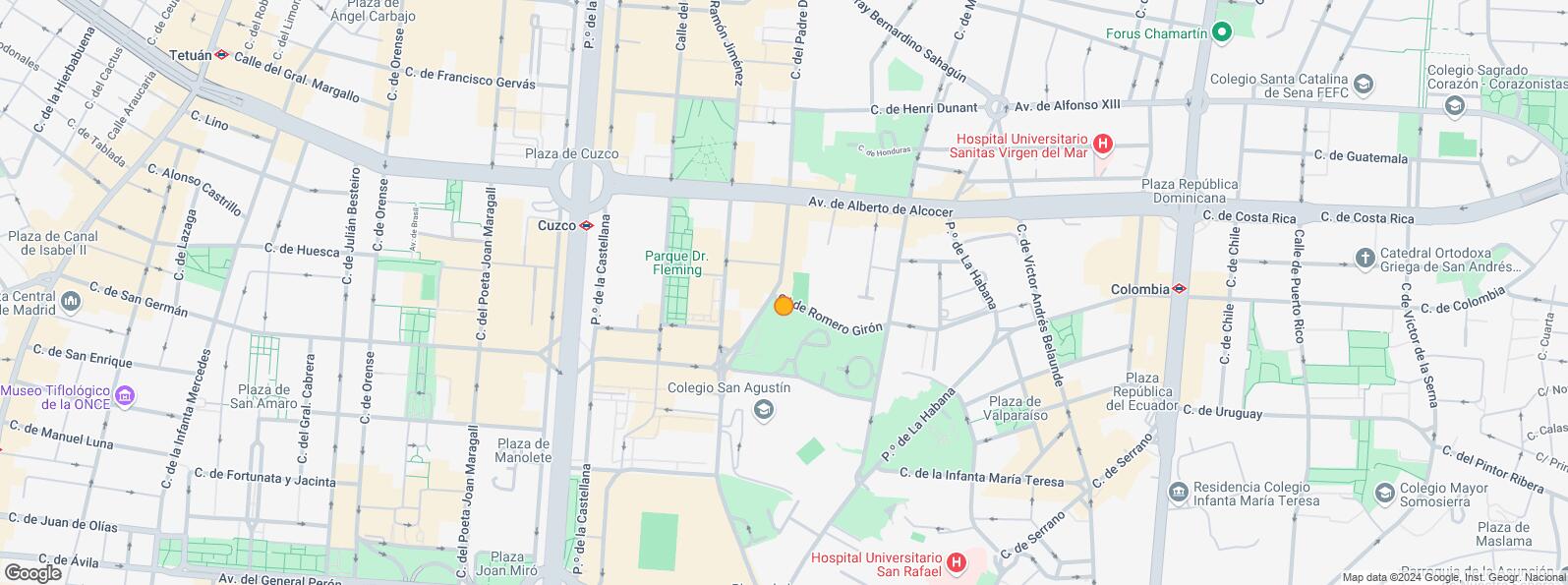 Mapa de Calle Padre Damián, Chamartín, Madrid, 28036