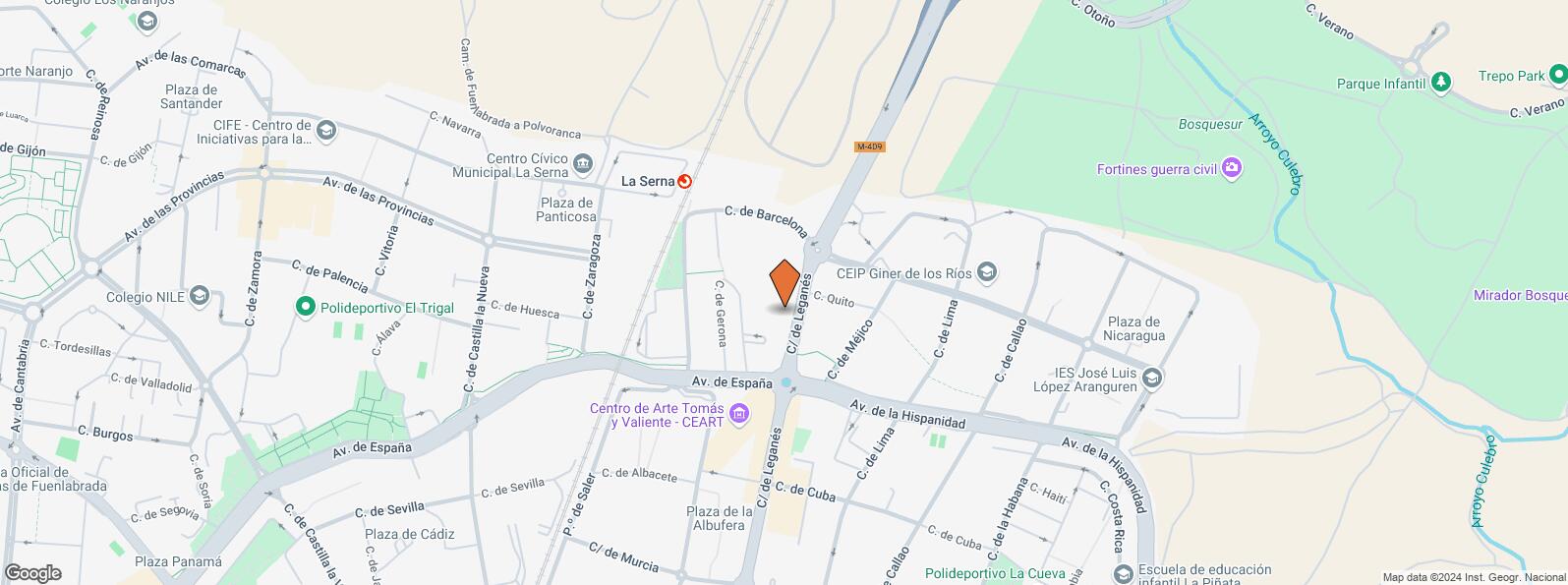 Mapa de Calle Leganés, 61, Fuenlabrada, Madrid, 28945