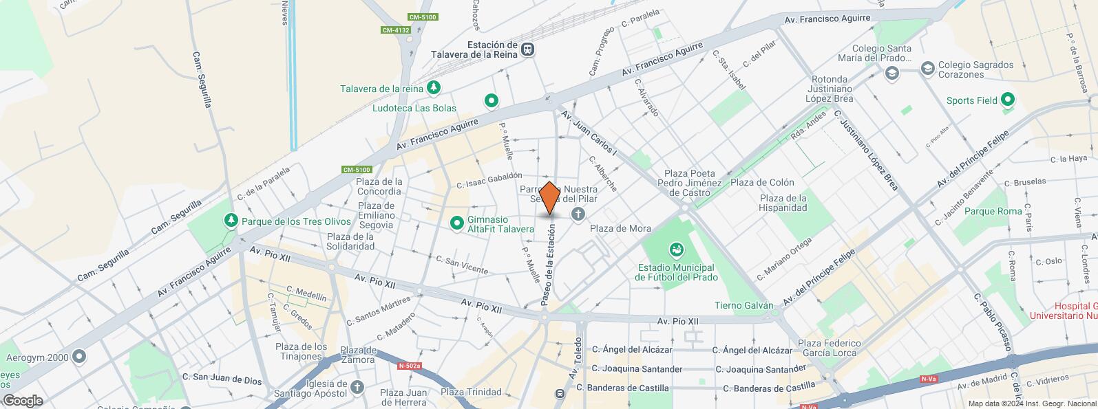 Location Map for Paseo Estación, 23, Talavera de la Reina, Toledo, 45600