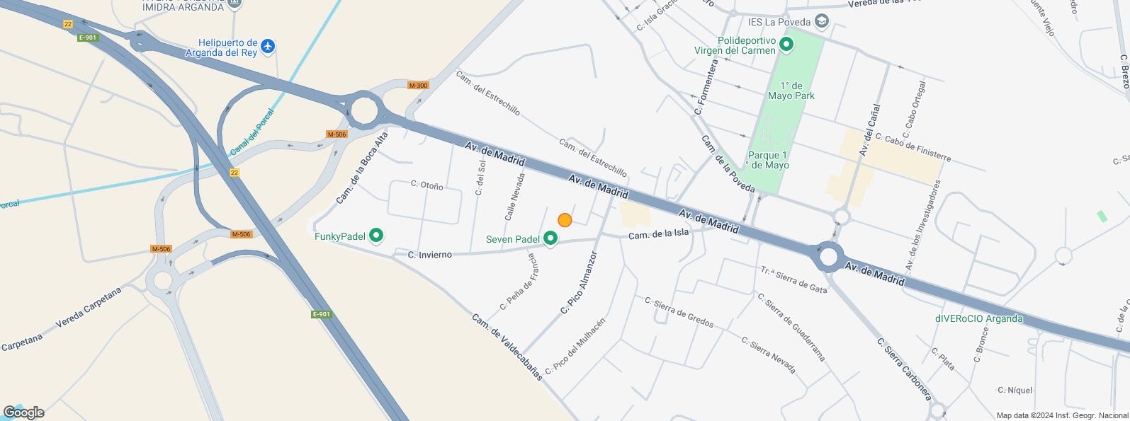 Location Map for Zona Polígono Industrial, Arganda del Rey, Madrid, 28500